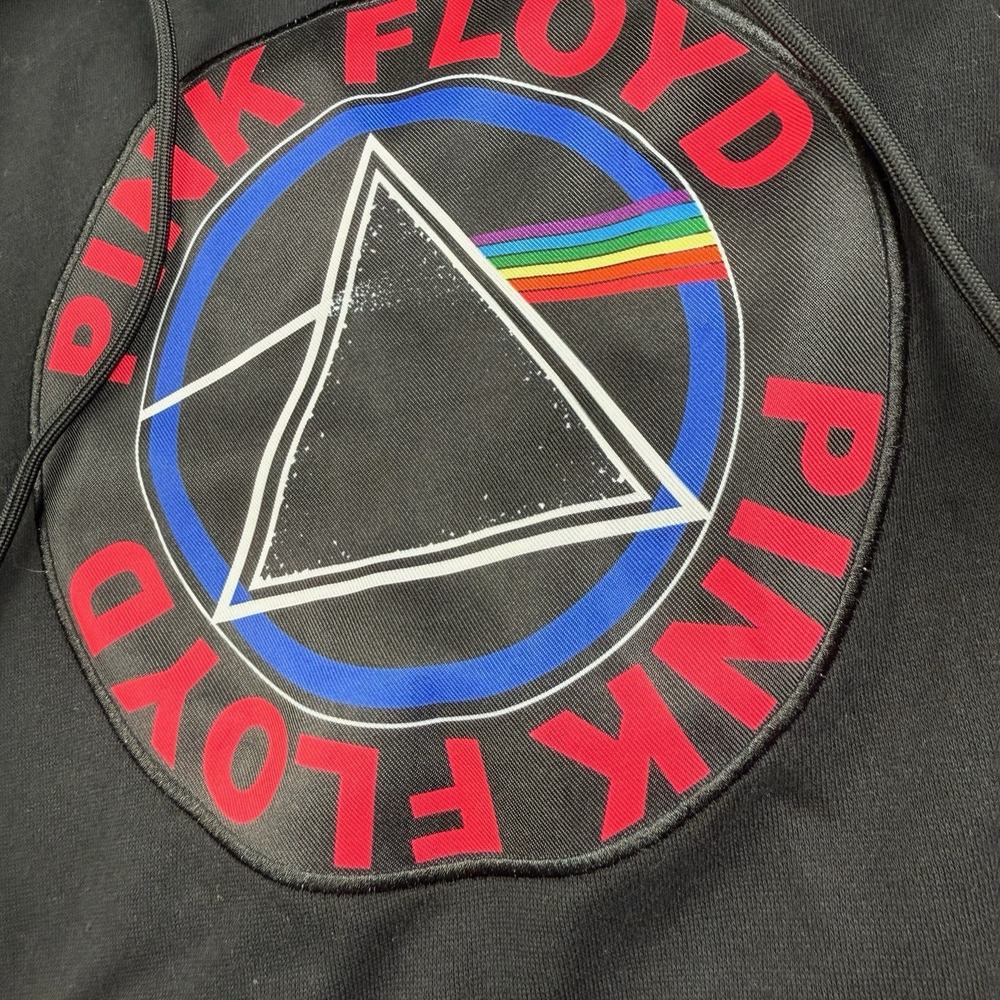 Pink Floyd Sweatshirt Hoodie Men XL Black Prism Graphic Dark Side Patches - Picture 6 of 11